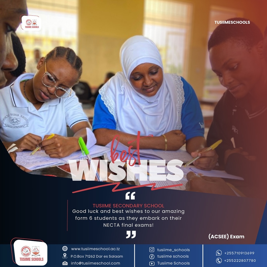 Wishing our Form 6 warriors heaps of success on their national exams! You’re almost there—go show them what you’re made of! 🌟📘 #PowerThrough #ExamReady#tusiime #tusiimeschools #tusiimesecondaryschool #nectatanzania #necta2024#tanzania